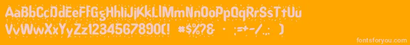 Liquid Font – Pink Fonts on Orange Background