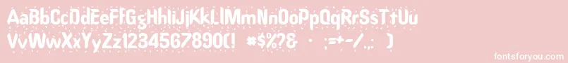 Liquid Font – White Fonts on Pink Background