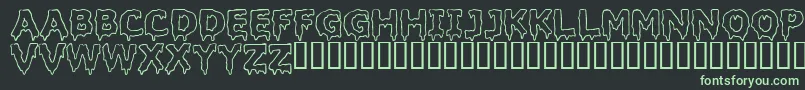 Liquidism Font – Green Fonts on Black Background