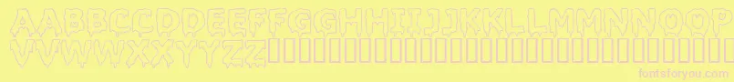 Liquidism Font – Pink Fonts on Yellow Background