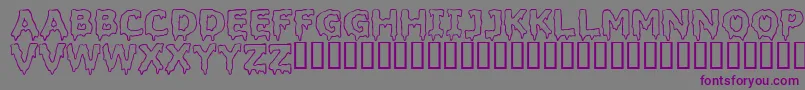 Liquidism-fontti – violetit fontit harmaalla taustalla