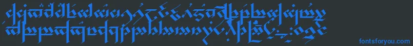 Noldor Font – Blue Fonts on Black Background