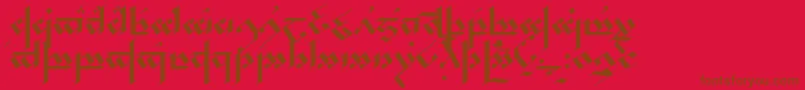 Noldor Font – Brown Fonts on Red Background