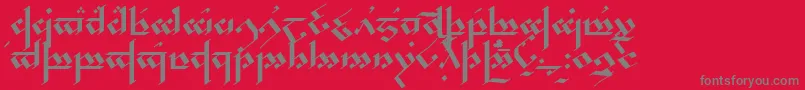 フォントNoldor – 赤い背景に灰色の文字