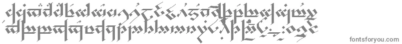 Noldor-Schriftart – Graue Schriften auf weißem Hintergrund