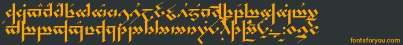 Noldor Font – Orange Fonts on Black Background