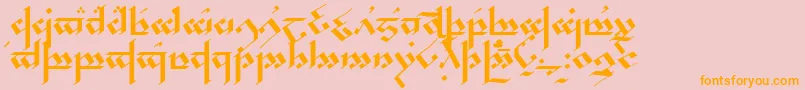 Noldor Font – Orange Fonts on Pink Background