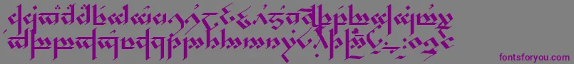 Noldor Font – Purple Fonts on Gray Background