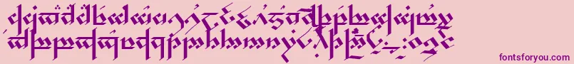 Noldor Font – Purple Fonts on Pink Background
