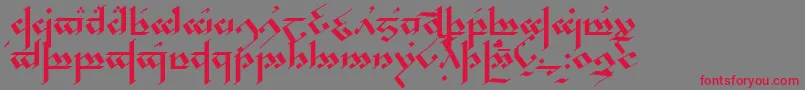 Noldor Font – Red Fonts on Gray Background