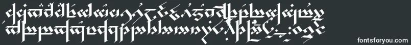Шрифт Noldor – белые шрифты
