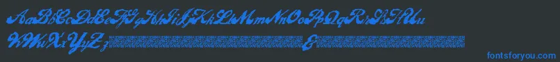 LiquidMagic Font – Blue Fonts on Black Background