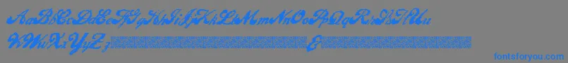 LiquidMagic-Schriftart – Blaue Schriften auf grauem Hintergrund