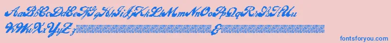 LiquidMagic Font – Blue Fonts on Pink Background