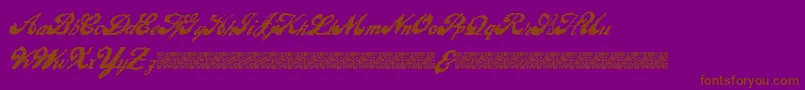 LiquidMagic-Schriftart – Braune Schriften auf violettem Hintergrund