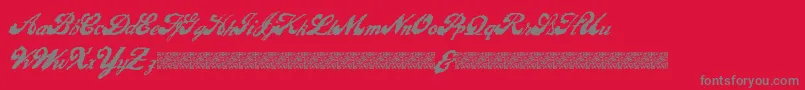 LiquidMagic Font – Gray Fonts on Red Background