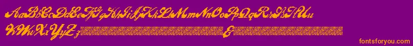 LiquidMagic Font – Orange Fonts on Purple Background