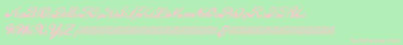 LiquidMagic Font – Pink Fonts on Green Background