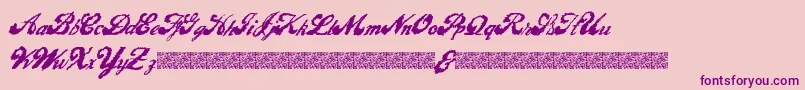 Police LiquidMagic – polices violettes sur fond rose
