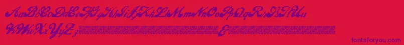 LiquidMagic Font – Purple Fonts on Red Background