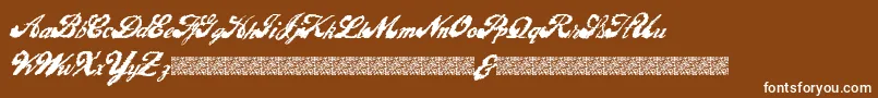 LiquidMagic Font – White Fonts on Brown Background