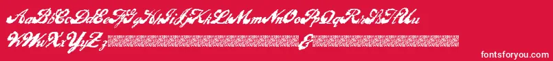 LiquidMagic Font – White Fonts on Red Background