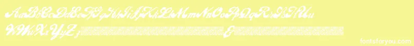 LiquidMagic Font – White Fonts on Yellow Background