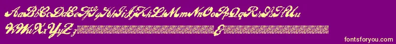 LiquidMagic Font – Yellow Fonts on Purple Background