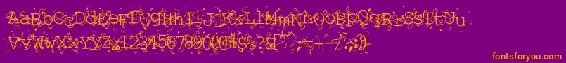 LIQUN    Font – Orange Fonts on Purple Background