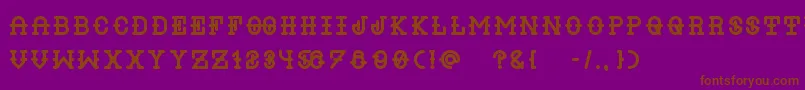 Liquor Bold Font – Brown Fonts on Purple Background