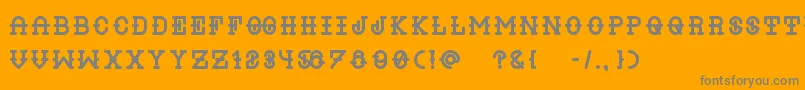 Liquor Bold Font – Gray Fonts on Orange Background