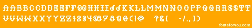 Police Liquor Bold – polices blanches sur fond orange