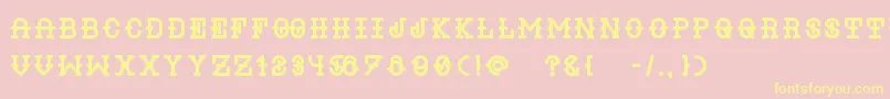 Liquor Bold Font – Yellow Fonts on Pink Background