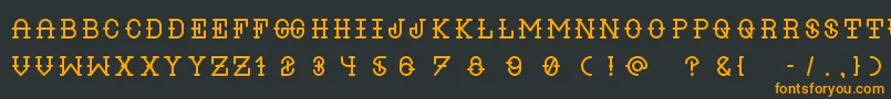 Lisätietoja Liquor Regular-fontista Liquor Regular-fontti – oranssit fontit mustalla taustalla