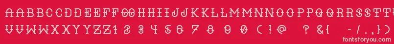 Liquor Regular Font – Pink Fonts on Red Background