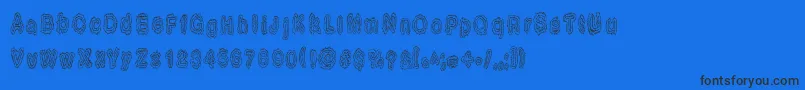 LiquorMarket Font – Black Fonts on Blue Background