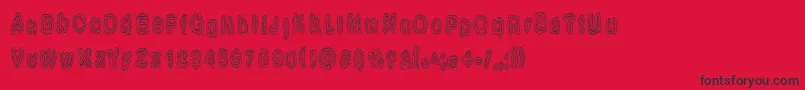 フォントLiquorMarket – 赤い背景に黒い文字