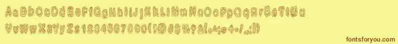 LiquorMarket Font – Brown Fonts on Yellow Background