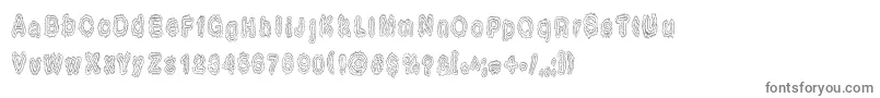 フォントLiquorMarket – 白い背景に灰色の文字
