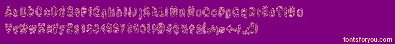 LiquorMarket-fontti – keltaiset fontit violetilla taustalla