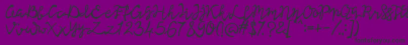 Lisna Bold-Schriftart – Schwarze Schriften auf violettem Hintergrund