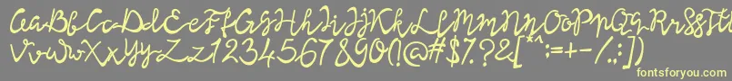 Lisna Bold-Schriftart – Gelbe Schriften auf grauem Hintergrund