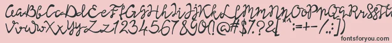 フォントLisna Bold – ピンクの背景に黒い文字