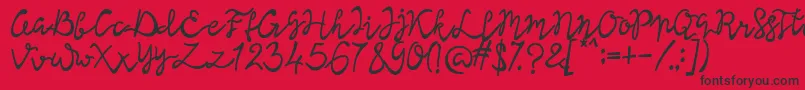 Lisna Bold Font – Black Fonts on Red Background