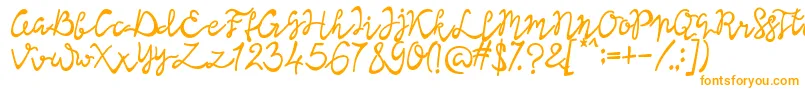 Czcionka Lisna Bold – pomarańczowe czcionki
