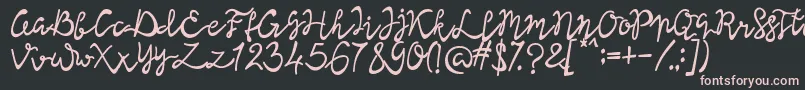 Lisna Bold-fontti – vaaleanpunaiset fontit mustalla taustalla