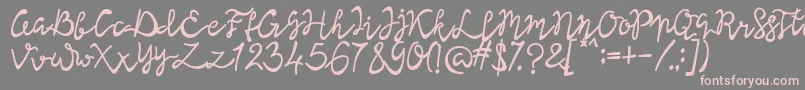 フォントLisna Bold – 灰色の背景にピンクのフォント
