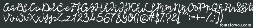 Lisna Bold Font – White Fonts on Black Background