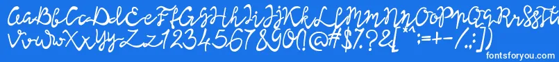 Lisna Bold Font – White Fonts on Blue Background