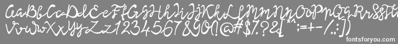 Шрифт Lisna Bold – белые шрифты на сером фоне